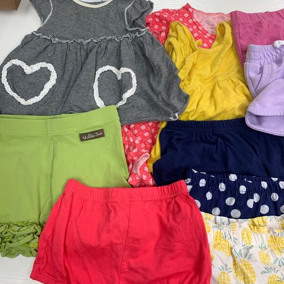 16 Baby Girls 12 Months One Pieces Outfits Shorts Tops Dresses Clothes Lot - Picture 2 of 4